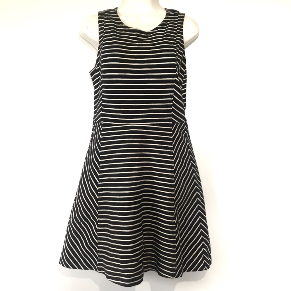 J. Crew Size 4 Dress Striped Sheath Stretch Knit - Picture 2 of 8